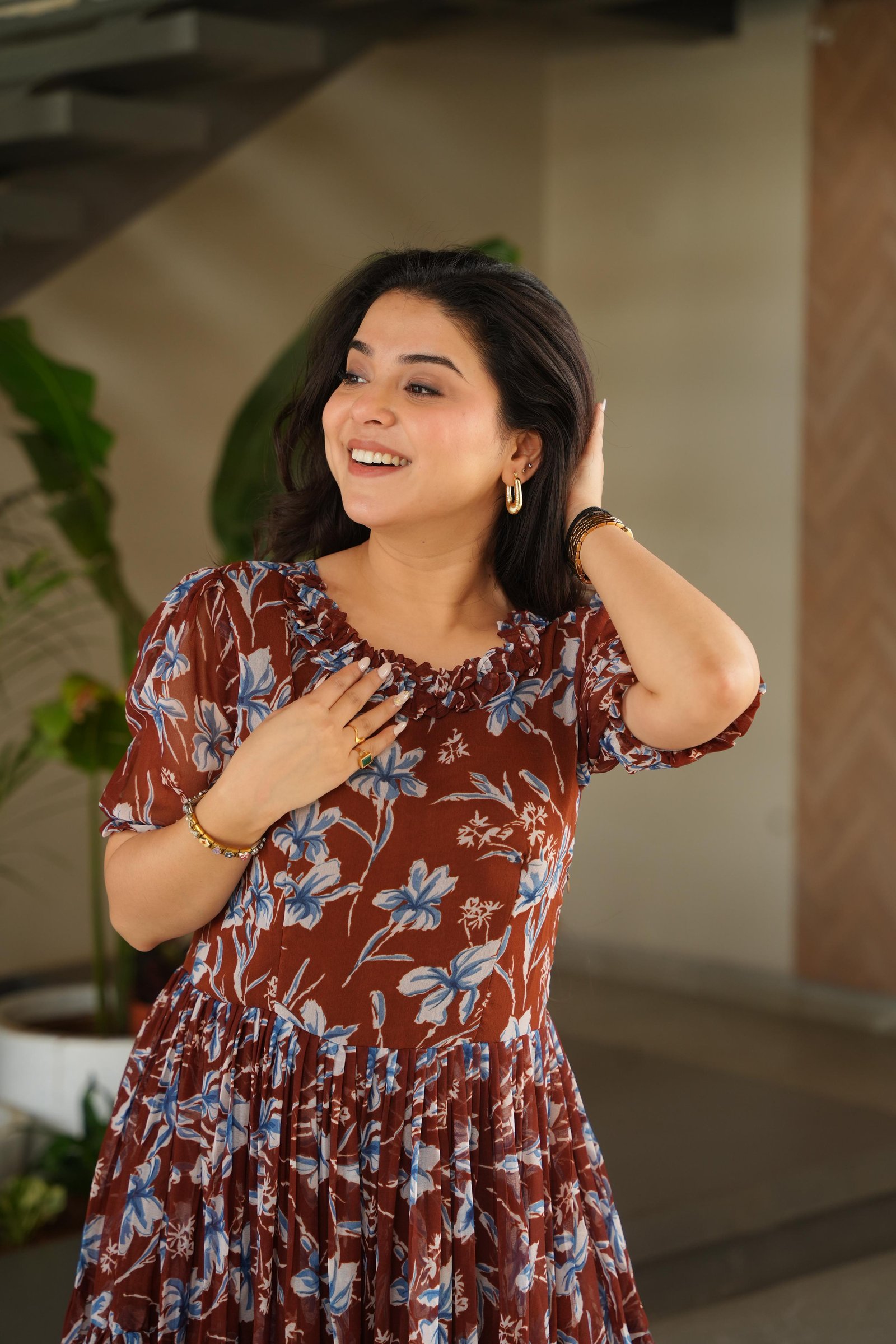 Premium georgette readymade gown